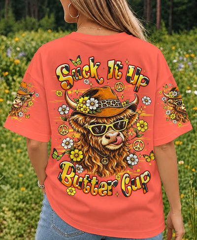 SUCK IT UP BUTTERCUP HIGHLAND COW ALL OVER PRINT - TLHN1709261