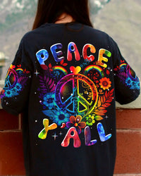 PEACE Y'ALL FLOWERS RAINBOW ALL OVER PRINT - TLNT1107234