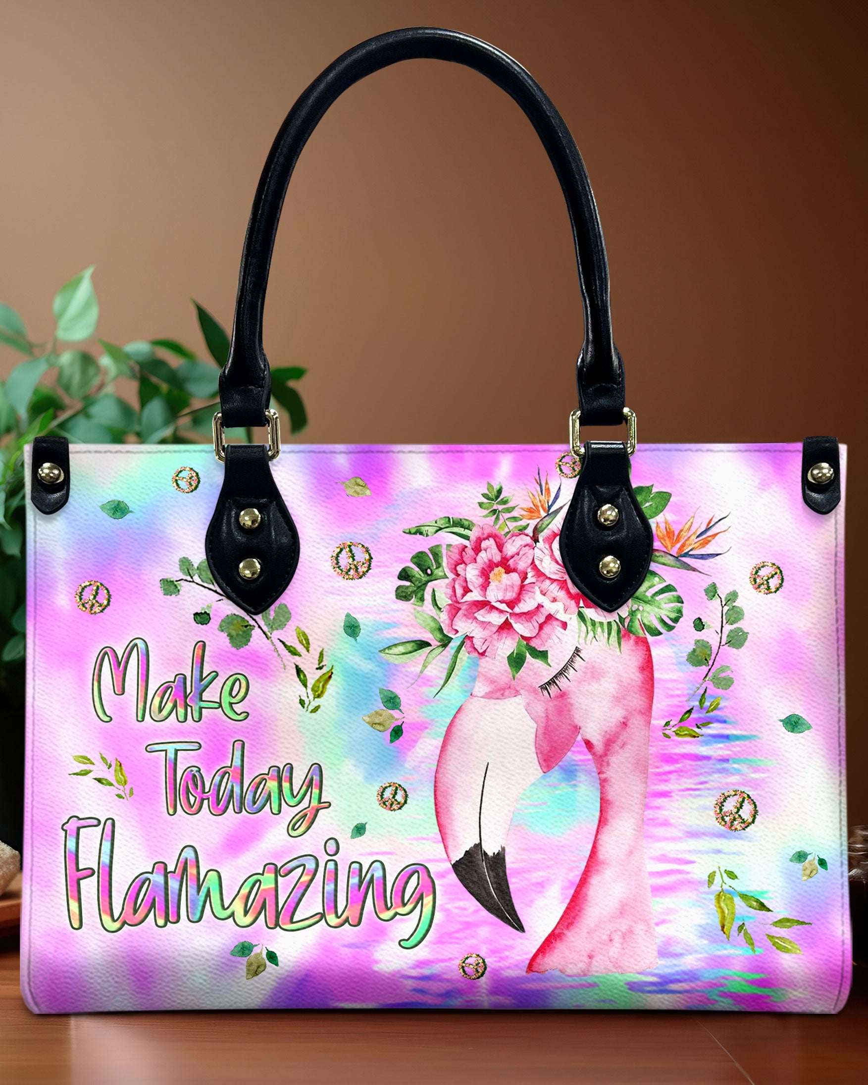 MAKE TODAY FLAMAZING TIE DYE LEATHER HANDBAG - YHLN1110244