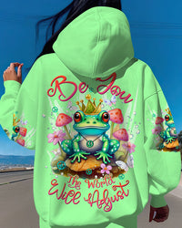 BE YOU THE WORLD WILL ADJUST FROG CROWN ALL OVER PRINT - TLTW2509231