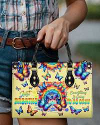 JUST BREATHE BUTTERFLY RAINBOW LEATHER HANDBAG - TLNT2905245