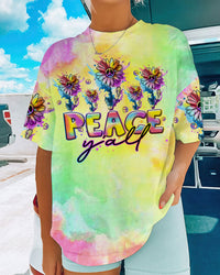 PEACE Y'ALL DAISY ALL OVER PRINT - TLTR1407233