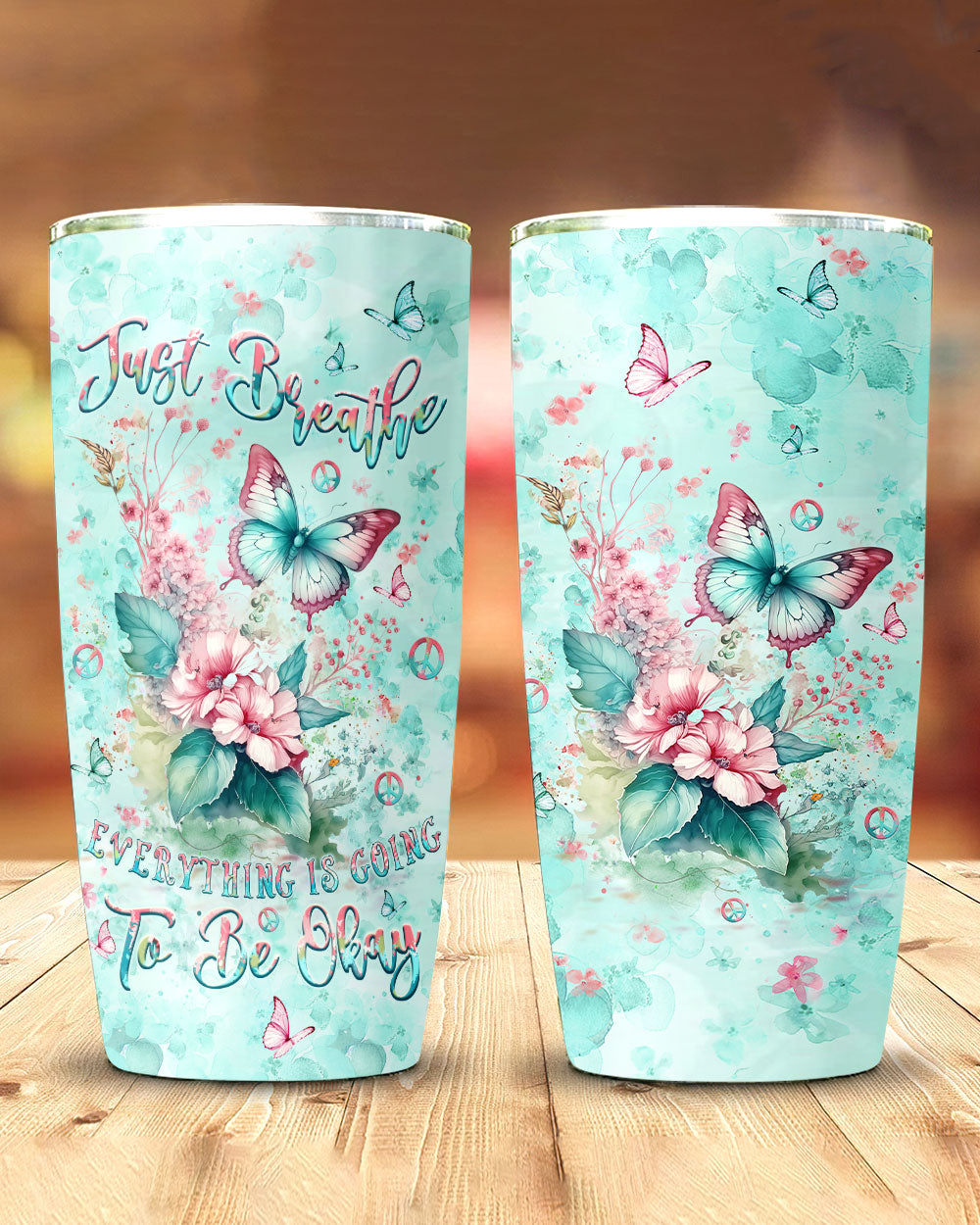 JUST BREATHE BUTTERFLY TUMBLER - YHLT0907244