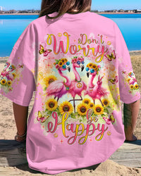 DON'T WORRY BE HAPPY FLAMINGO ALL OVER PRINT - TLNT1605243