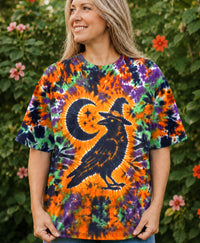 RAVEN WITCH CRESCENT MOON HALLOWEEN BURST ALL OVER PRINT   - TLHN0909265