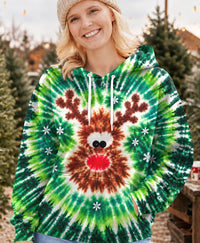 EMERALD CHRISTMAS REINDEER BURST ALL OVER PRINT - YHHN0610261