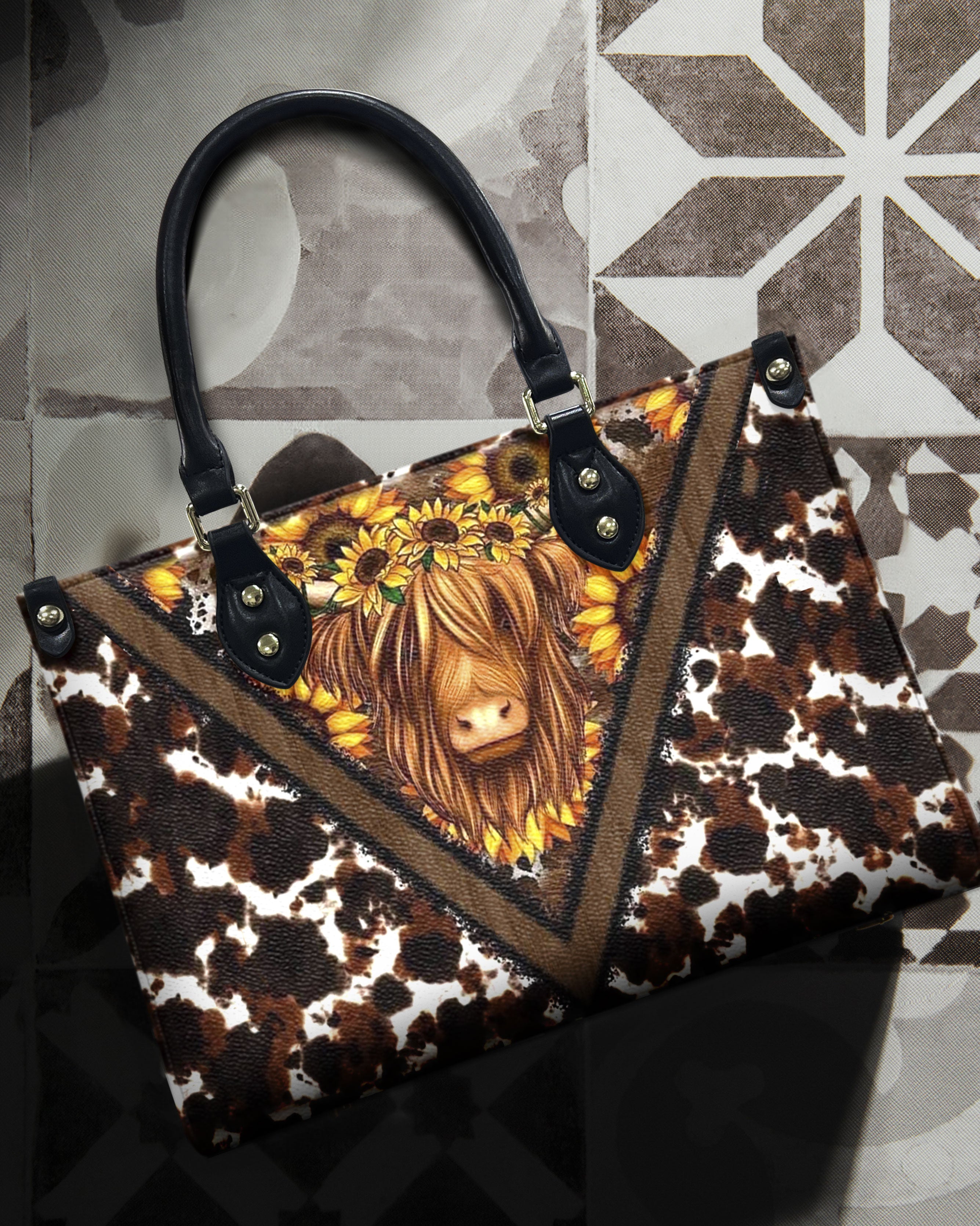 HEIFER SUNFLOWER LEATHER HANDBAG - YHHN0811244