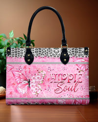 BUTTERFLY HIPPIE SOUL LEATHER HANDBAG - YHLT2603242