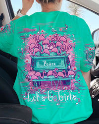 LET'S GO GIRLS FLAMINGO ALL OVER PRINT - TLNT1405243