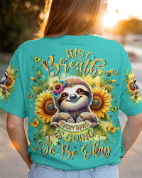 JUST BREATHE SLOTH ALL OVER PRINT - YHLN0606241