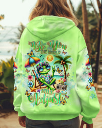 BE YOU THE WORLD WILL ADJUST FROG ALL OVER PRINT - TLNT1809244