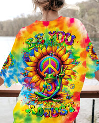 BE YOU THE WORLD WILL ADJUST FROG SUNFLOWER ALL OVER PRINT - TLTR2806241