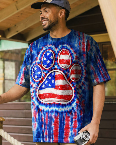 PAW PRINT STARS AND STRIPES  ALL OVER PRINT - TLNT2803263