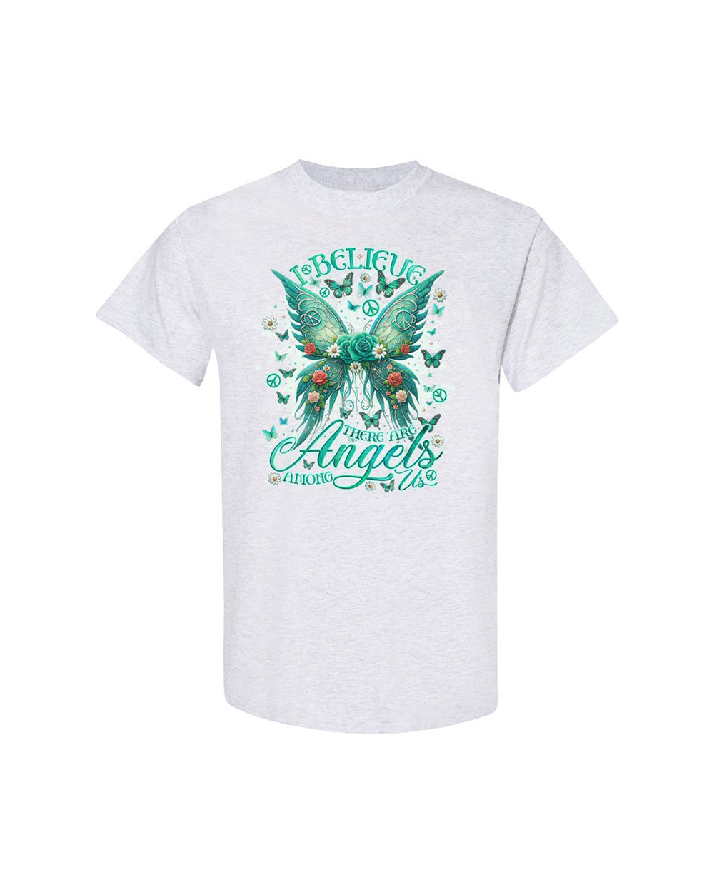 I BELIEVE THERE ARE ANGELS AMONG US WINGS COTTON SHIRT - TLNO2803246