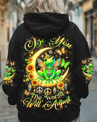 BE YOU THE WORLD WILL ADJUST FROG ALL OVER PRINT - YHLN0702253