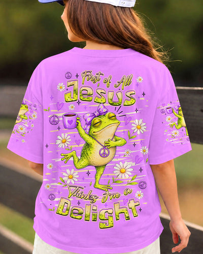 FIRST OF ALL JESUS THINKS FROG ALL OVER PRINT  - TLHN0307262