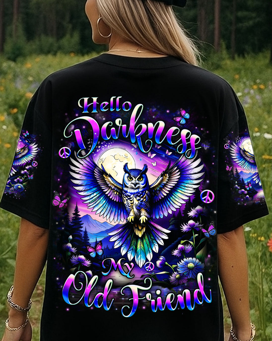 HELLO DARKNESS MY OLD FRIEND OWL ALL OVER PRINT - YHHN2409252