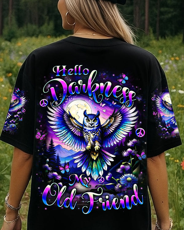 HELLO DARKNESS MY OLD FRIEND OWL ALL OVER PRINT - YHHN2409252