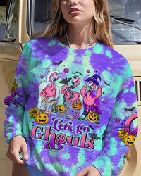 LET'S GO GHOULS FLAMINGO HALLOWEEN ALL OVER PRINT - TLTW2507231