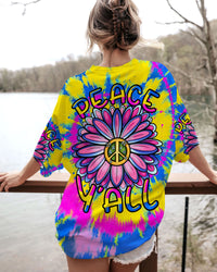 PEACE Y'ALL FLOWER ALL OVER PRINT - TLTR0706232