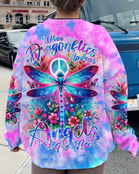 WHEN DRAGONFLIES APPEAR ANGELS ARE NEAR DRAGONFLY ALL OVER PRINT - TLNT0401241