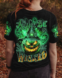 A WEE BIT WICKED HALLOWEEN PUMPKIN ALL OVER PRINT - TYTD2308233