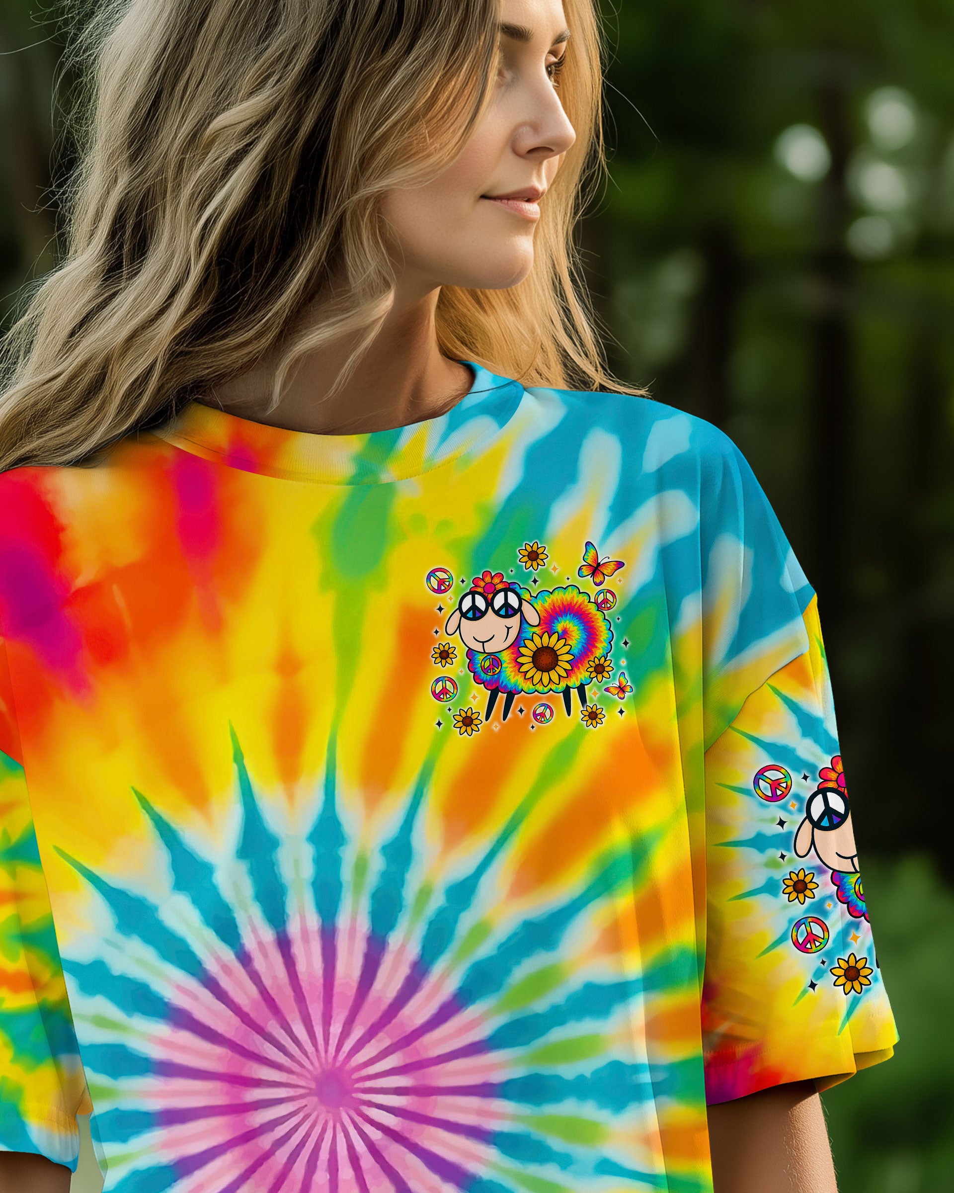 I'M NOT THE BLACK SHEEP SUNFLOWER TIE DYE ALL OVER PRINT  - TLTR1209253