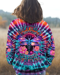 JUST BELIEVE DRAGONFLY TIE DYE ALL OVER PRINT - TLTW2807231