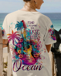 FIND ME WHERE THE MUSIC MEETS THE OCEAN GUITAR ALL OVER PRINT - TLTW1305232