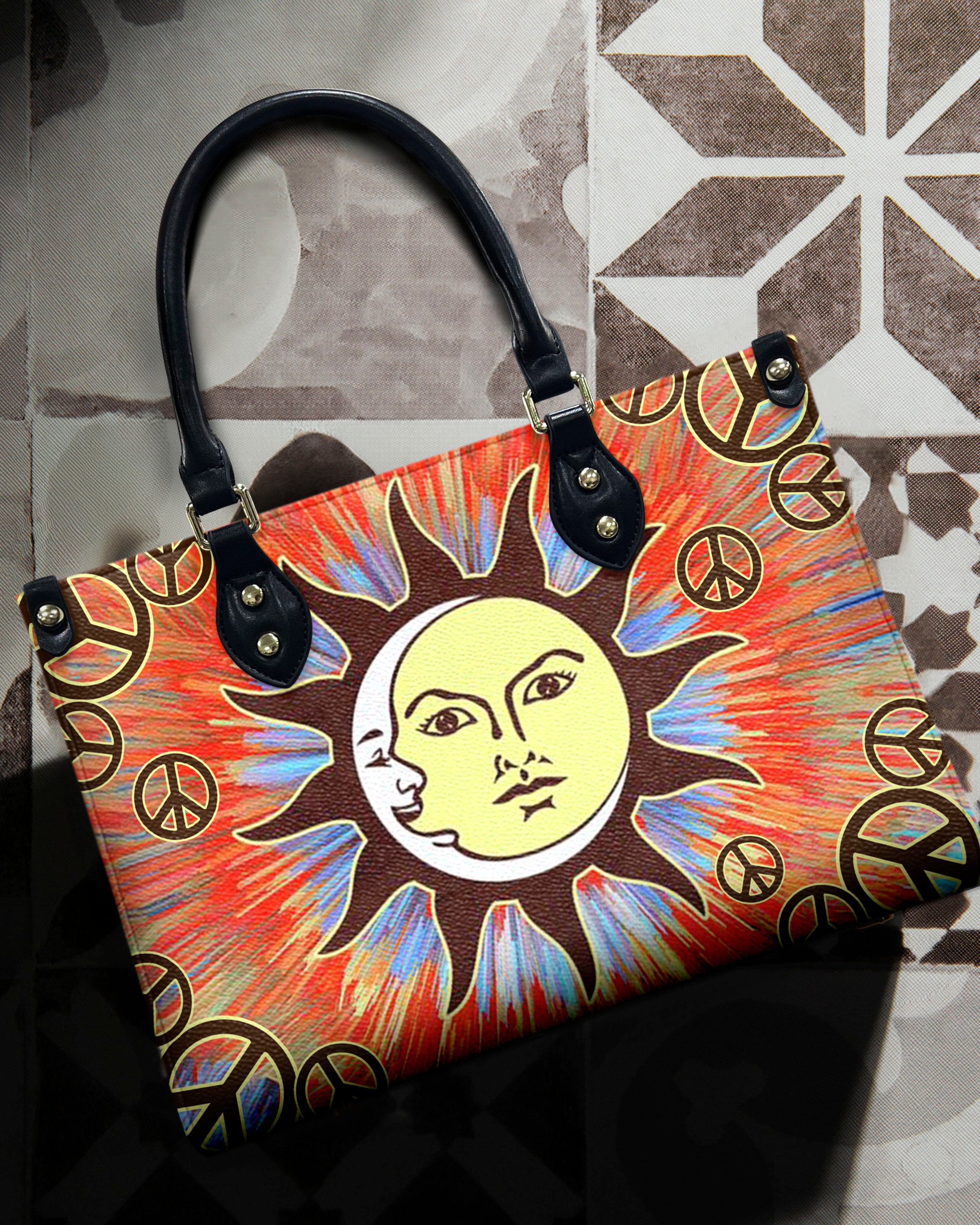 SUN MOON LEATHER HANDBAG - YHHN1807242