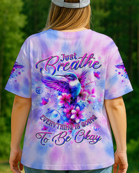 JUST BREATHE HUMMINGBIRD TIE DYE  ALL OVER PRINT  - TLNT1905253