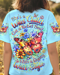 SHE IS A WILD CHILD BUTTERFLY ALL OVER PRINT - YHDU0108243