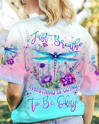 JUST BREATHE DRAGONFLY ALL OVER PRINT - YHLN211233