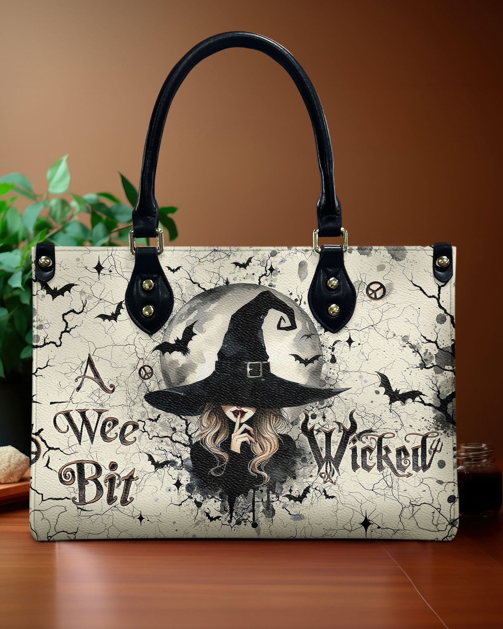 A WEE BIT WICKED HALLOWEEN LEATHER HANDBAG - YHLT2609242