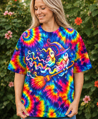 RAINBOW GHOST WITCH RIDE HALLOWEEN ALL OVER PRINT - YHHN2209261