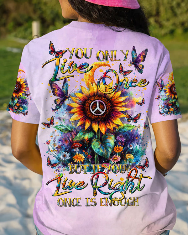 YOU ONLY LIVE ONCE SUNFLOWER ALL OVER PRINT - TLTR1508245