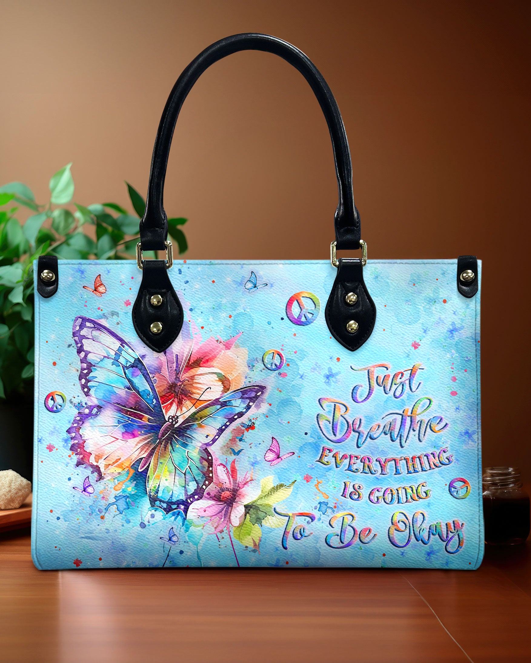 JUST BREATHE BUTTERFLY LEATHER HANDBAG - YHLT2307244