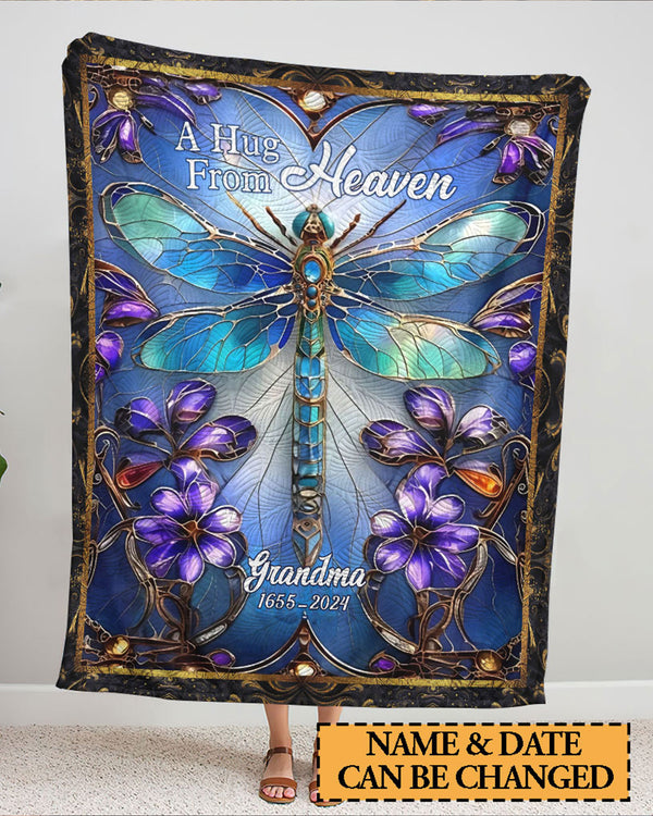 PERSONALIZED A HUG FROM HEAVEN FLEECE BLANKET - YHLN2402254