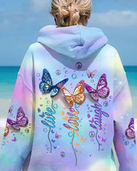 LIVE LOVE LAUGH BUTTERFLY ALL OVER PRINT - YHLT2512233