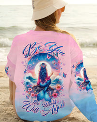 BE YOU THE WORLD WILL ADJUST MERMAID ALL OVER PRINT - TLTW1511231