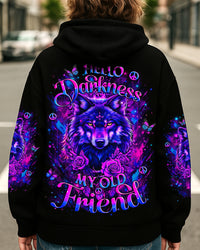 HELLO DARKNESS MY OLD FRIEND WOLF ALL OVER PRINT - YHHN0810254