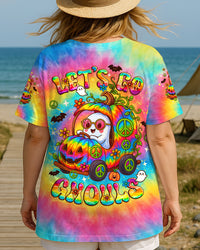 LET'S GO GHOULS BOO HALLOWEEN TIE DYE ALL OVER PRINT - YHLT0707252