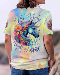 BE YOU THE WORLD WILL ADJUST UNICORN ALL OVER PRINT - TLNT2209231