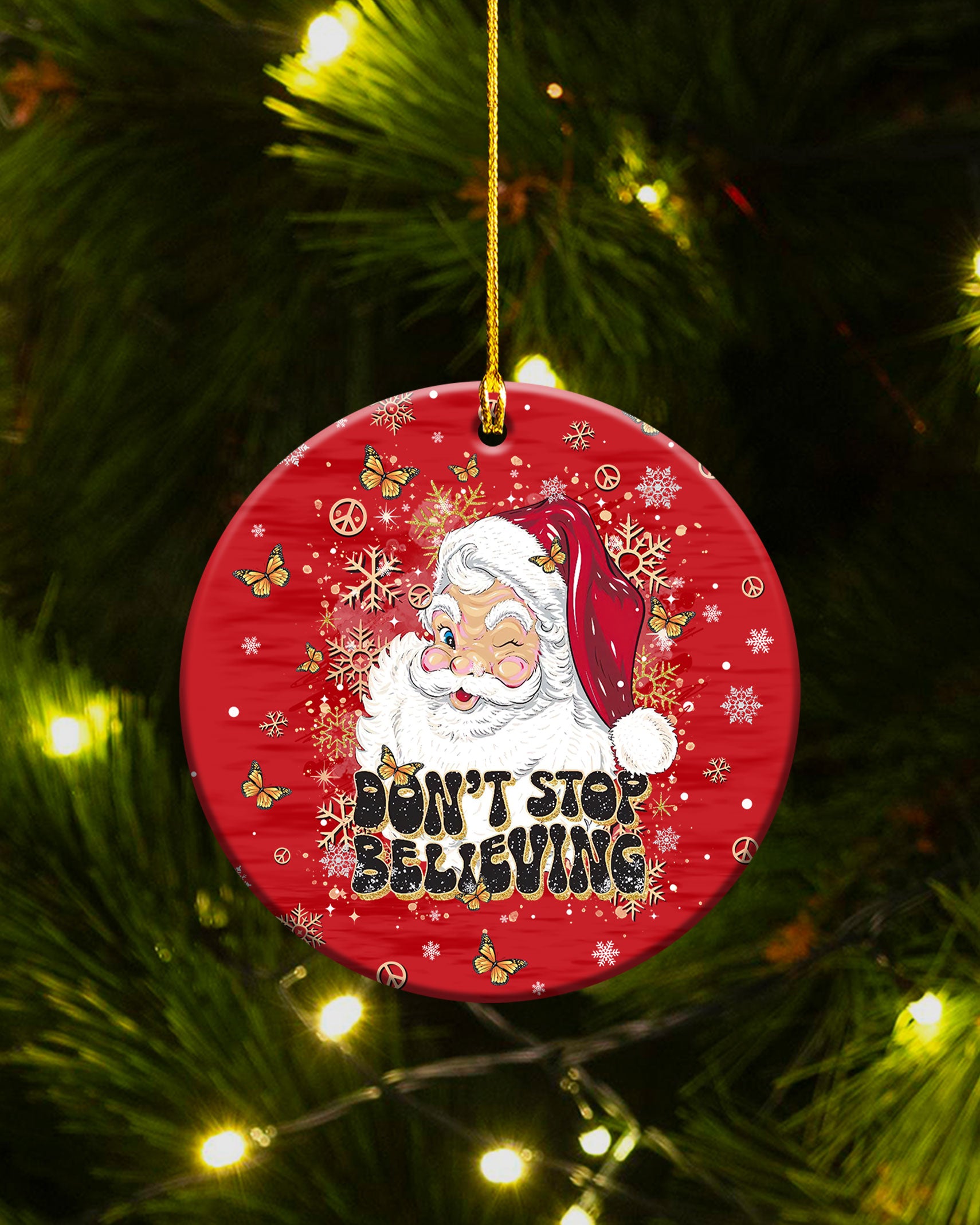 DON'T STOP BELIEVING CHRISTMAS ORNAMENT  - TLTR08112410