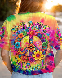 PEACE Y'ALL TIE DYE ALL OVER PRINT - YHLN2907244