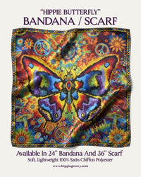 HIPPIE BUTTERFLY BANDANA & SCARF - YHHG1512251