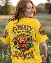 I'M NOT CRAZY HIGHLAND COW ALL OVER PRINT - TLTW2907264