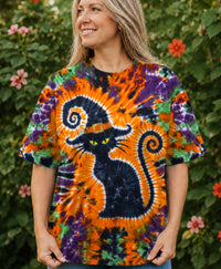 WITCH BLACK CAT BURST HALLOWEEN ALL OVER PRINT - TLHN2807264