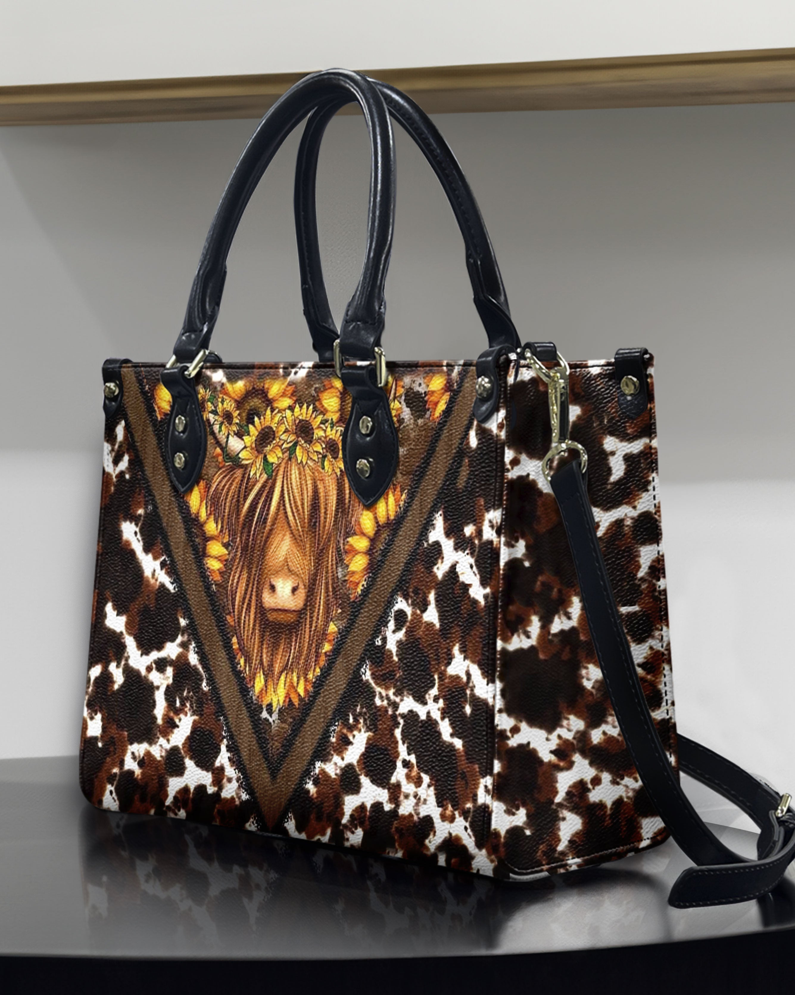 HEIFER SUNFLOWER LEATHER HANDBAG - YHHN0811244