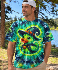 GREEN RUBBER DUCK WITCH HALLOWEEN BURST ALL OVER PRINT - TLHN1609267